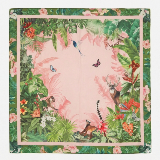 Rosa Foulard aus 100% Seide | 90x90cm